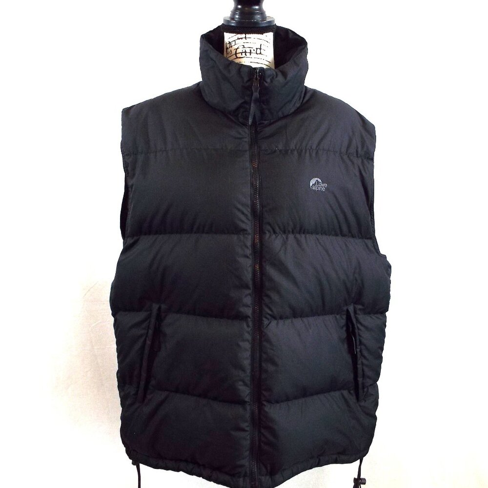 Lowe Alpine Black Reversible Full-Zip Down Filled Puffer Vest Jacket Size XL